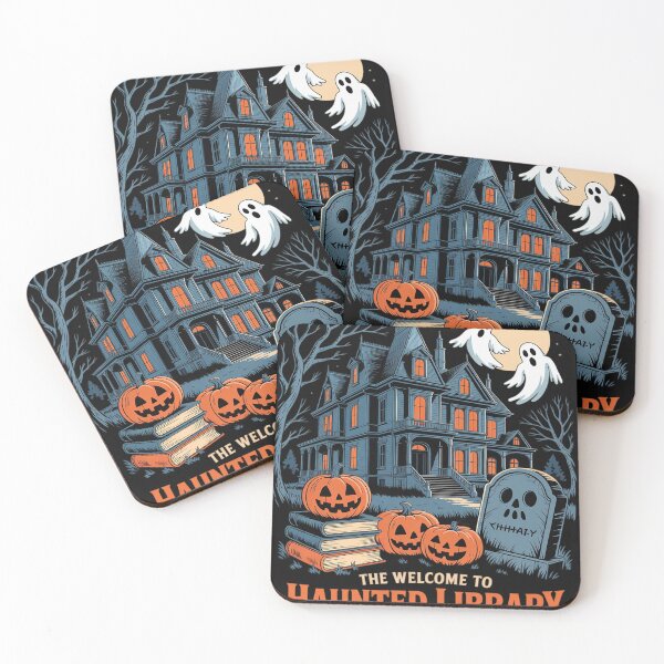 Item preview, Welcome To The Haunted Library Book Lovers Halloween designed and sold by Rackaam.