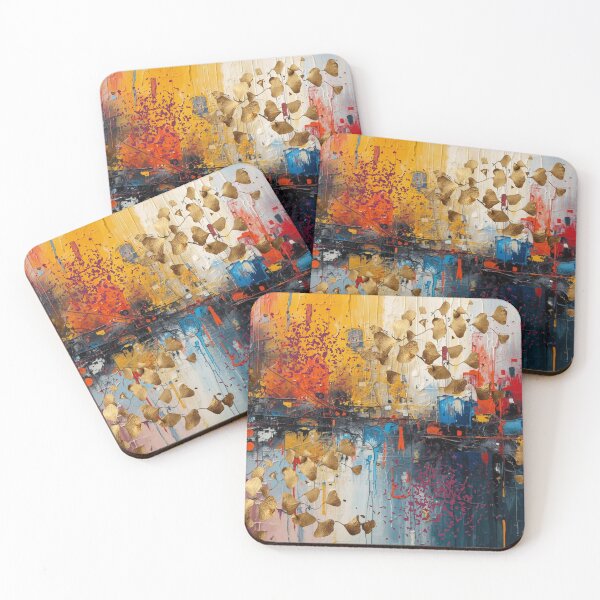 Item preview, Golden Leaves and Dynamic Shapes designed and sold by Modern-Tropical.