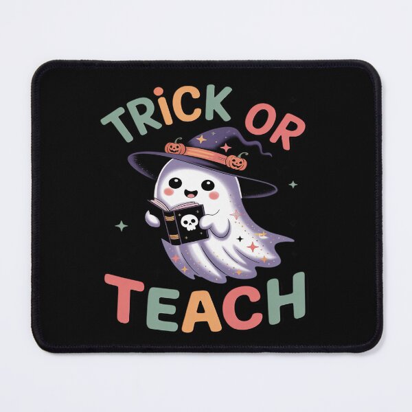 Item preview, Trick Or Teach Groovy Teacher Halloween Retro Pumpkin Ghost designed and sold by skanderio.