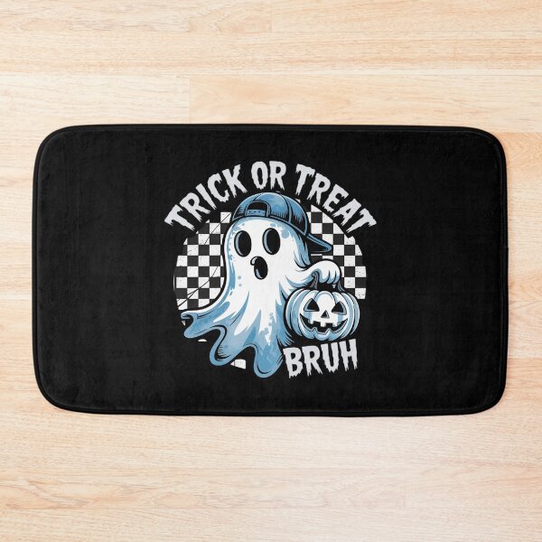 Item preview, Trick Or Treat Bruh Blue Denim Ghost Halloween designed and sold by skanderio.