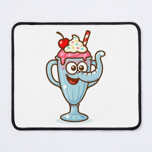 Item preview, Strawberry Milkshake Elephant Glass (white background) designed and sold by OddElephant.