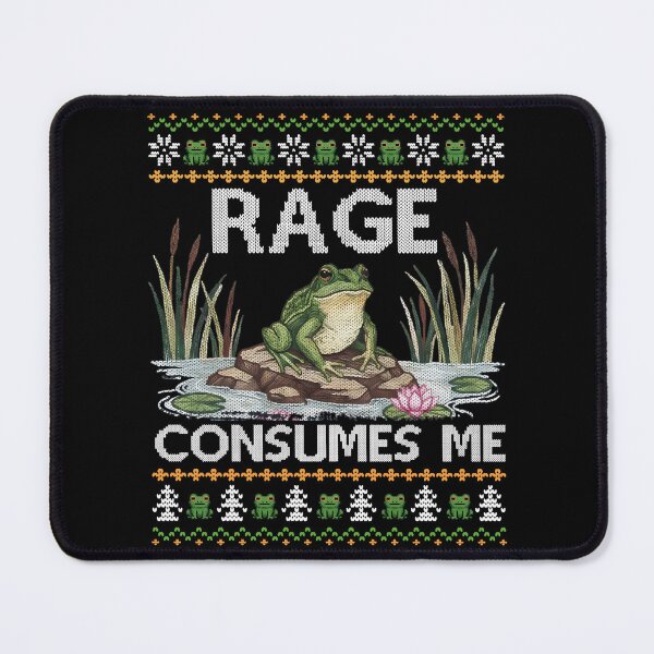 Item preview, Rage Consumes Me Ugly Christmas Sweaters Funny Frog Meme designed and sold by pansak.
