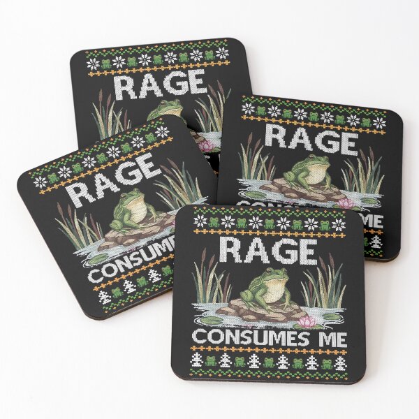 Item preview, Rage Consumes Me Ugly Christmas Sweaters Funny Frog Meme designed and sold by pansak.