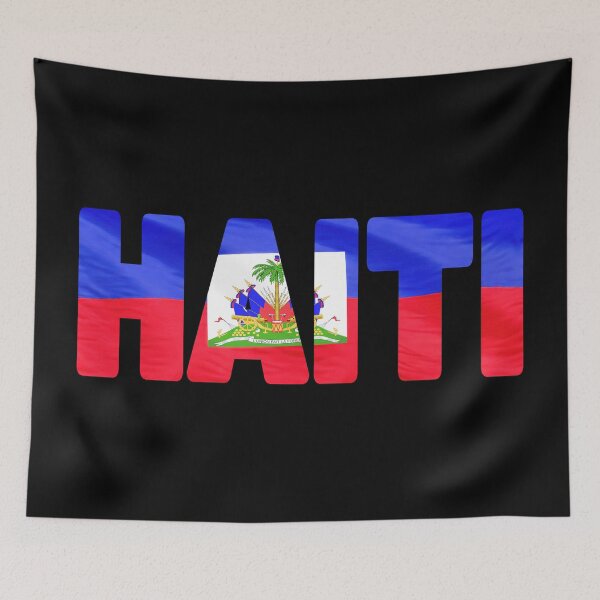 Item preview, HAITI - Flag Flying in Wind cut to Letters Souvenir Sticker Shirt designed and sold by Adam Gormley.