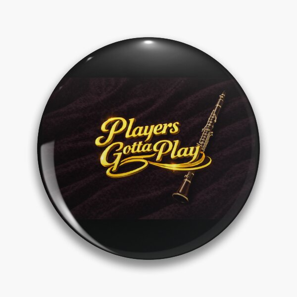 Item preview, Players Gotta Play – Clarinet Edition (Gold on Black Velvet) designed and sold by MySheetMusicArt.