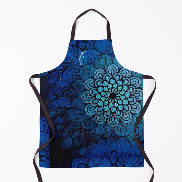 Artikelvorschau, Blaues florales Mandala, Heilige Geometrie V3 entworfen und verkauft von Dreamweaver Mandalas.