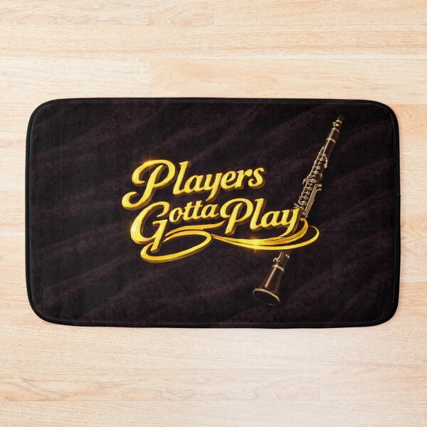 Item preview, Players Gotta Play – Clarinet Edition (Gold on Black Velvet) designed and sold by MySheetMusicArt.