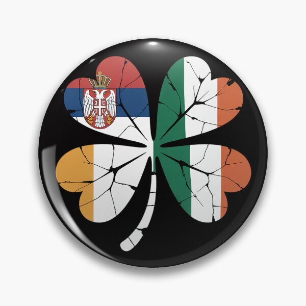 Item preview, Irish Serbian Flag Ireland Shamrock St Patricks Day designed and sold by HermanTricia.