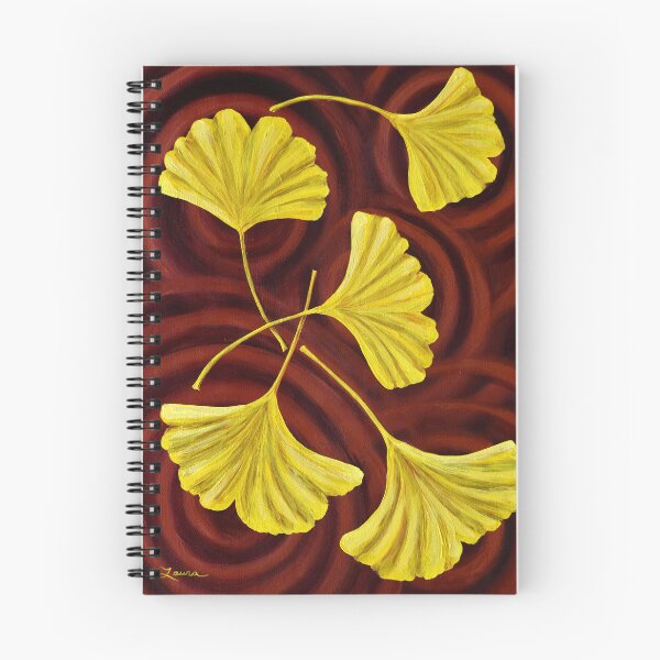 Item preview, Golden Ginkgo Leaves on Burgundy designed and sold by BreezyZen.