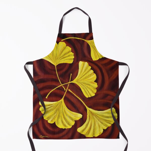 Item preview, Golden Ginkgo Leaves on Burgundy designed and sold by BreezyZen.