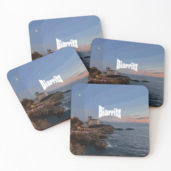 Item preview, Biarritz Illustration | French Coast, Beach and Ocean View, Coastal Landscape, Castle designed and sold by QShore.