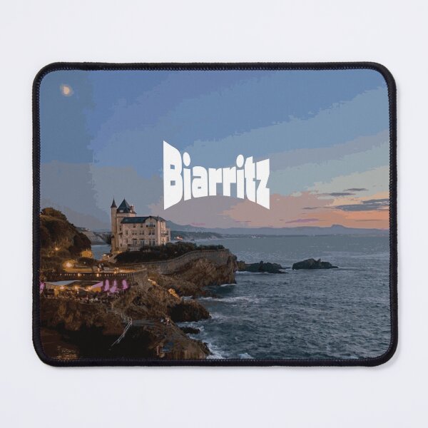 Item preview, Biarritz Illustration | French Coast, Beach and Ocean View, Coastal Landscape, Castle designed and sold by QShore.