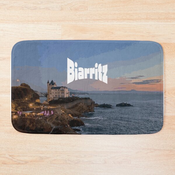 Item preview, Biarritz Illustration | French Coast, Beach and Ocean View, Coastal Landscape, Castle designed and sold by QShore.