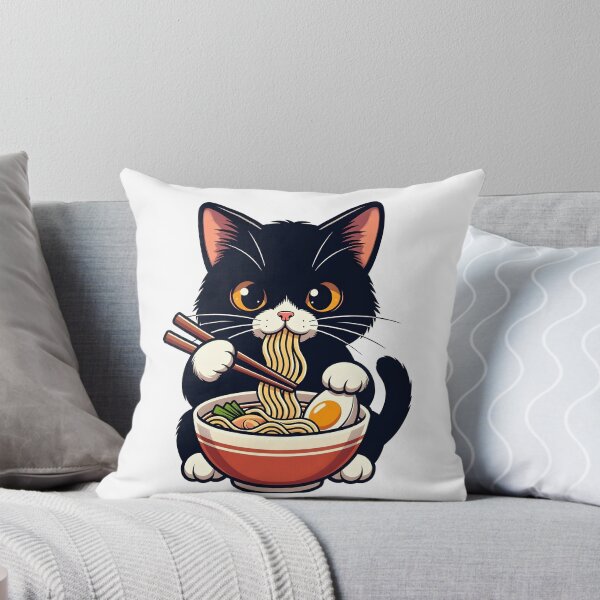 Item preview, Midnight Cat Ramen Buddy designed and sold by Clauxel.