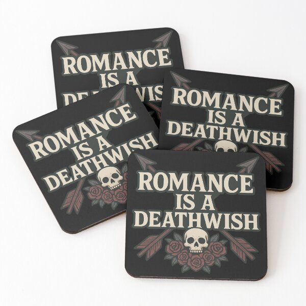 Item preview, Romance Is a Deathwish Gothic Quote designed and sold by Mouraludia.