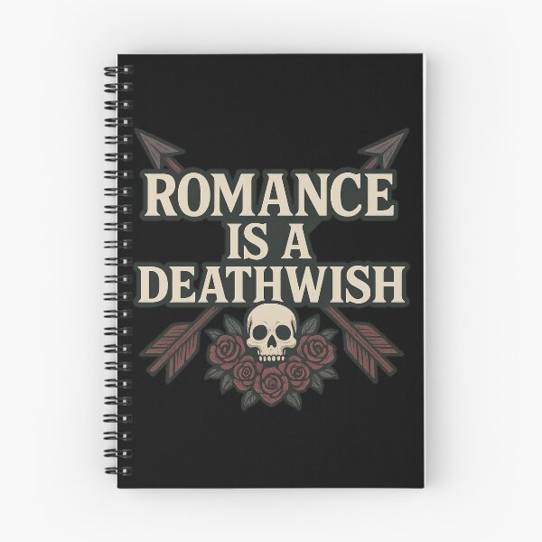 Item preview, Romance Is a Deathwish Gothic Quote designed and sold by Mouraludia.