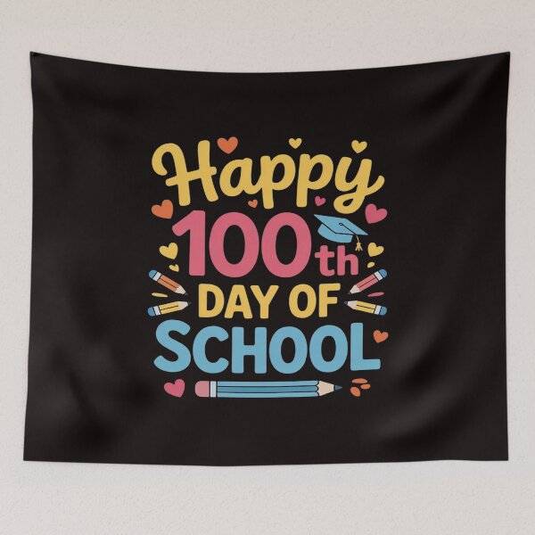 Aperçu de l'œuvre 100 jours d'école 100e jour Enseignant ou élève 4 créée et vendue par cherylbartlett.