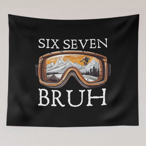 Item preview, Six Seven 67 Bruh Ski Goggles Snowboarding Tee designed and sold by LashondaGreen89.
