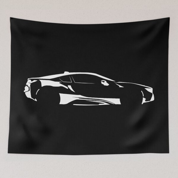Item preview, i8 Coupe (2019) Minimalist Car Silhouette (White) designed and sold by FearnCreative.