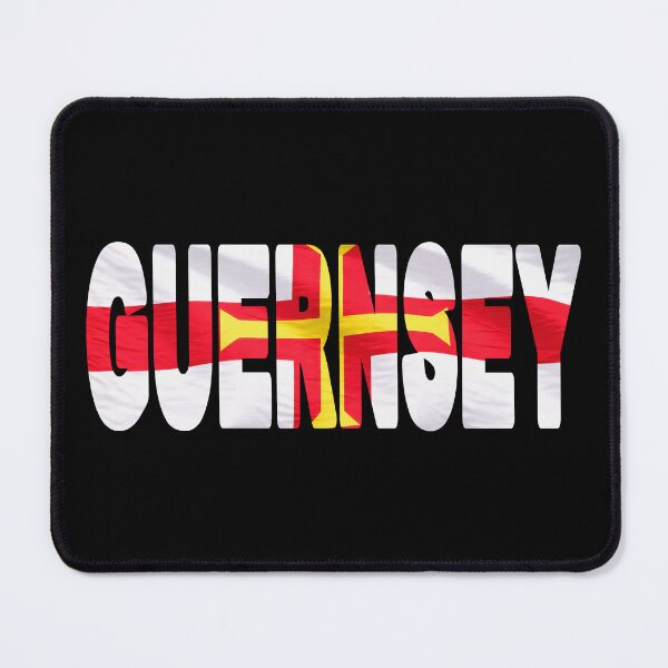Item preview, GUERNSEY - Flag Flying in Wind cut to Letters Souvenir Sticker Shirt designed and sold by Adam Gormley.