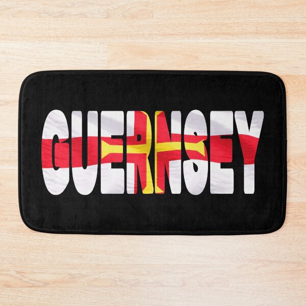 Item preview, GUERNSEY - Flag Flying in Wind cut to Letters Souvenir Sticker Shirt designed and sold by Adam Gormley.