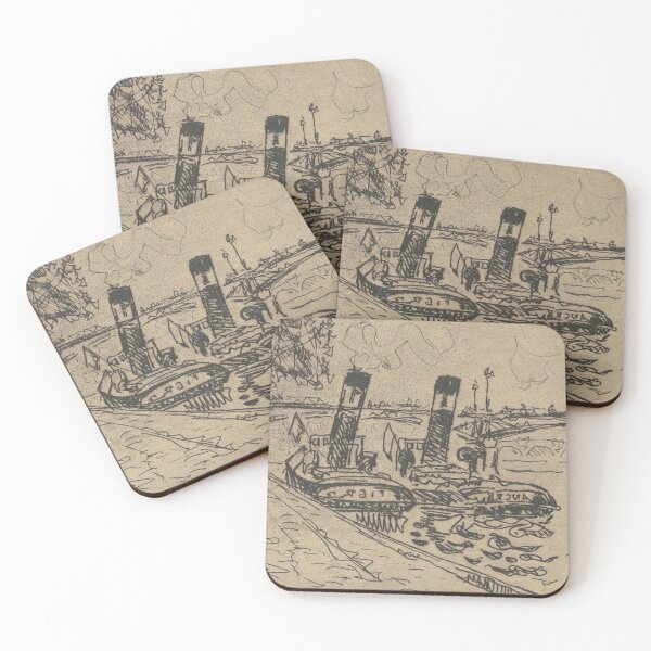 Item preview, bateaux sur la seine designed and sold by samleigal.