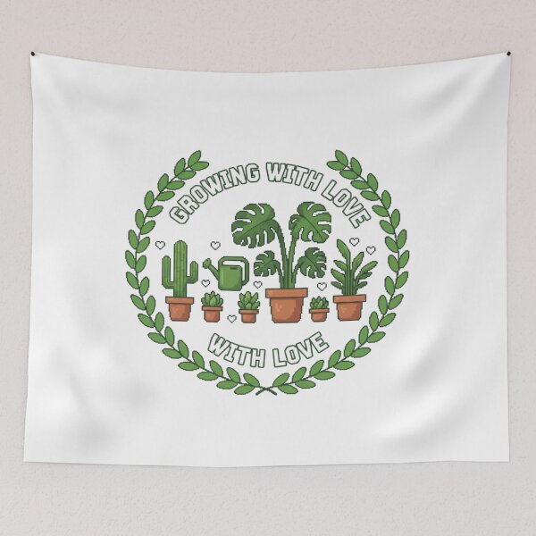 Item preview, Retro Pixel Art Houseplants - Growing With Love Pixel Garden: Plant Aesthetic designed and sold by Gurjeetpixelart.
