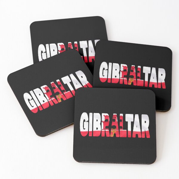 Item preview, GIBRALTAR - Flag Flying in Wind cut to Letters Souvenir Sticker Shirt designed and sold by Adam Gormley.