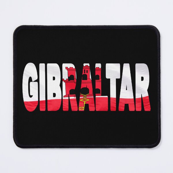 Item preview, GIBRALTAR - Flag Flying in Wind cut to Letters Souvenir Sticker Shirt designed and sold by Adam Gormley.