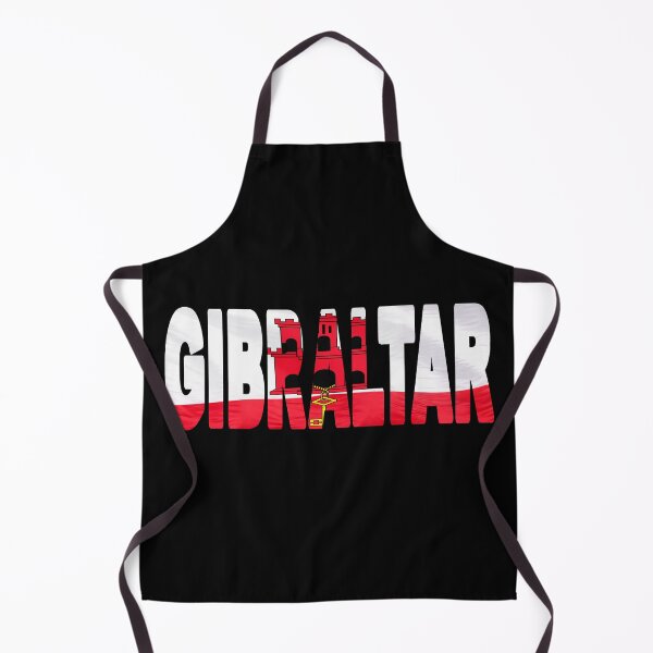 Item preview, GIBRALTAR - Flag Flying in Wind cut to Letters Souvenir Sticker Shirt designed and sold by Adam Gormley.