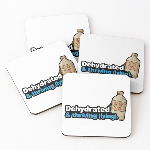 Item preview, Dehydrated & Thriving (Lying) - Cute Dusty Water Bottle Sticker designed and sold by Sassy Cult.