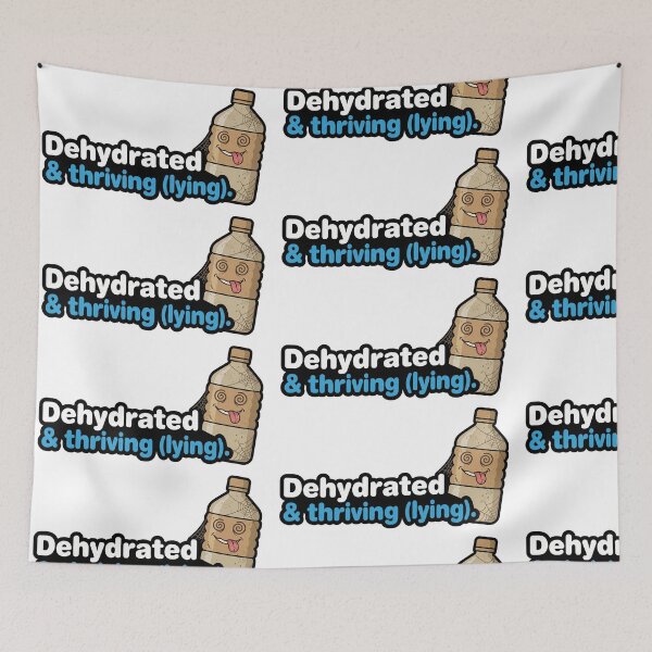 Item preview, Dehydrated & Thriving (Lying) - Cute Dusty Water Bottle Sticker designed and sold by Sassy Cult.
