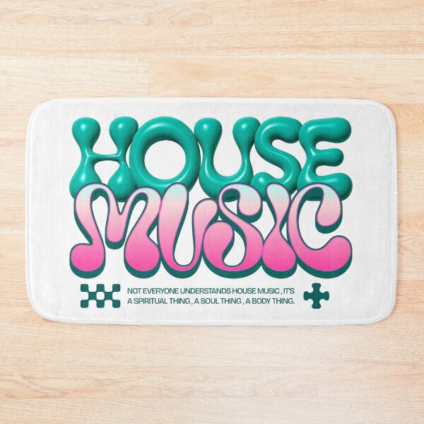 Item preview, HOUSE MUSIC  - 3D Y2K Plastic Font (Pink) designed and sold by Discothreadz.