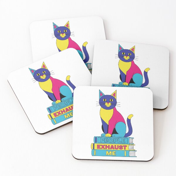 Item preview, People Exhaust Me Introvert Cat Pop Art Design designed and sold by LoveDesignMania.