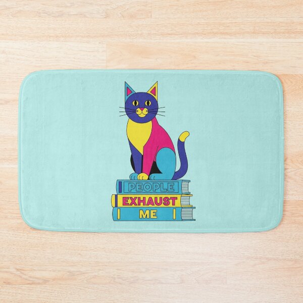 Item preview, People Exhaust Me Introvert Cat Pop Art Design designed and sold by LoveDesignMania.
