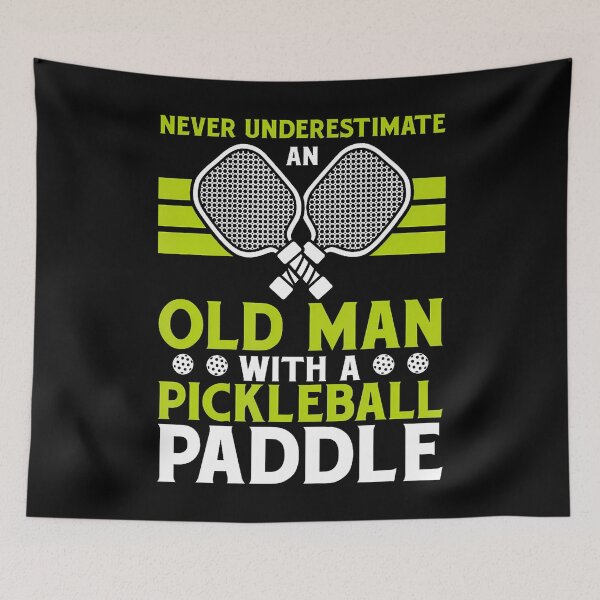 Item preview, Never Underestimate An Old Man With A Pickleball Paddle designed and sold by prabuniard.