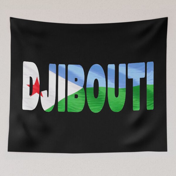 Item preview, DJIBOUTI - Flag Flying in Wind cut to Letters Souvenir Sticker Shirt designed and sold by Adam Gormley.