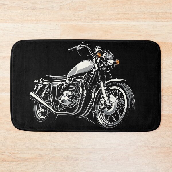 Item preview, Classic Café Racer Motorcycle – Vintage Black & White Bike Art designed and sold by Stinky Lincy's Apparel Company.