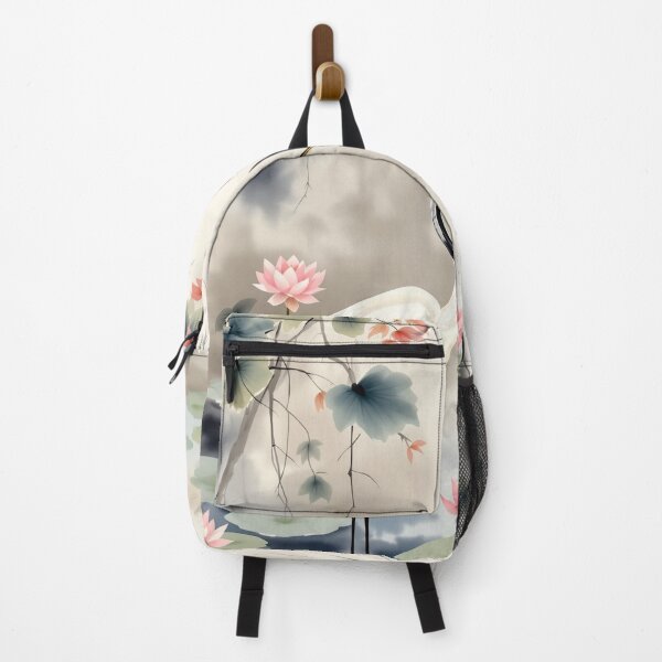 Item preview, Japanese Crane and Lotus Serenity designed and sold by LaziDreams.