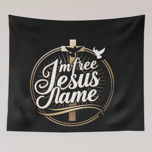 Item preview, I'm free in Jesus name - Design designed and sold by VibeVogueMerch.