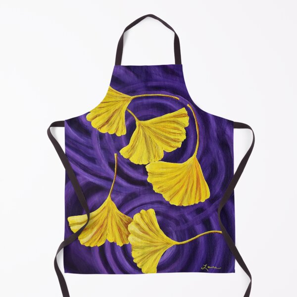 Item preview, Golden Ginkgo Leaves on Purple designed and sold by BreezyZen.