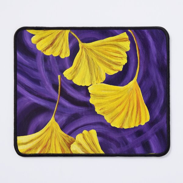 Item preview, Golden Ginkgo Leaves on Purple designed and sold by BreezyZen.