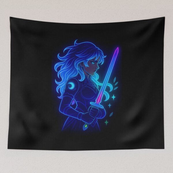 Item preview, Neon Celestial Blade Maiden designed and sold by Brickroad Dsigns.