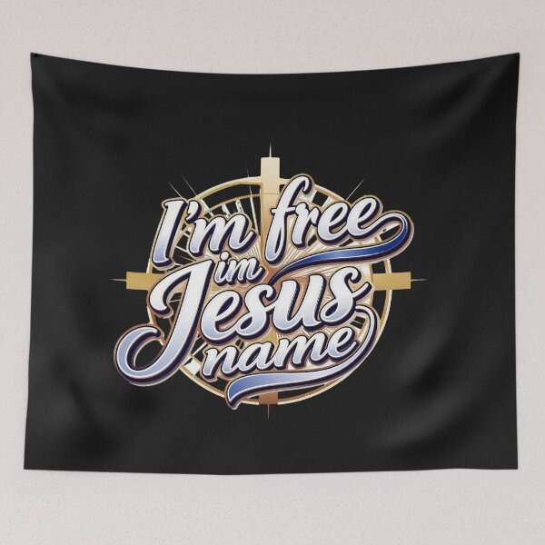 Item preview, I'm free in Jesus name - Design designed and sold by VibeVogueMerch.