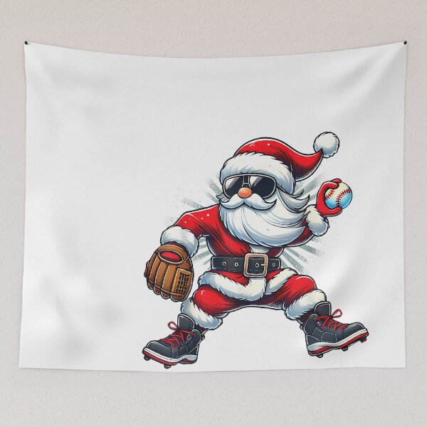 Item preview, Santa Playing Baseball As Pitcher Boys Kids Teens Christmas designed and sold by raelinema9mar1.