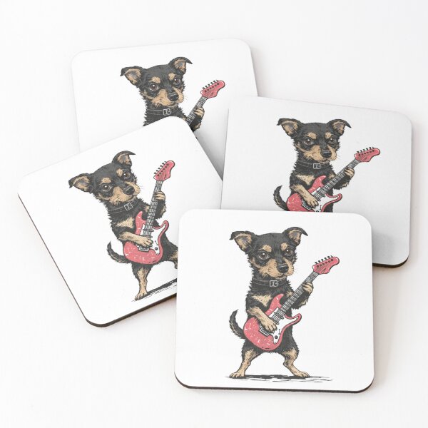 Aperçu de l'œuvre Chihuahua croisé Terrier avec guitare créée et vendue par tomplatt.