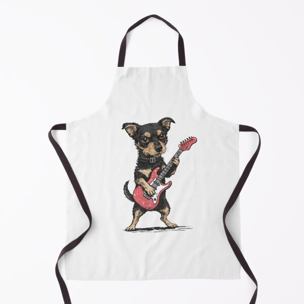 Aperçu de l'œuvre Chihuahua croisé Terrier avec guitare créée et vendue par tomplatt.