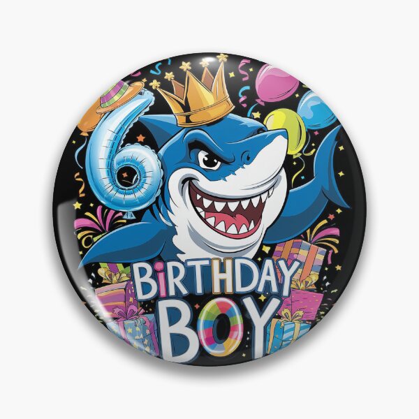 Item preview, 6th Birthday Shark Ocean Theme Party 6 Years Old For Boy designed and sold by PowAcademy.