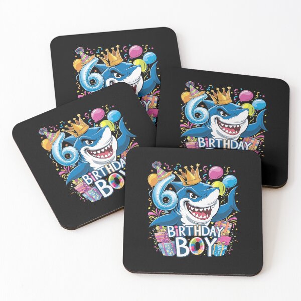 Item preview, 6th Birthday Shark Ocean Theme Party 6 Years Old For Boy designed and sold by PowAcademy.