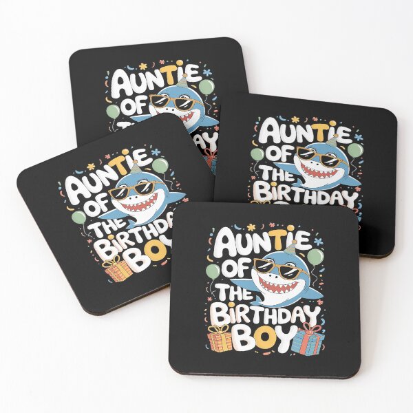 Item preview, Auntie of the Birthday Boy Family Matching Party Shark 6  designed and sold by MythWoot.